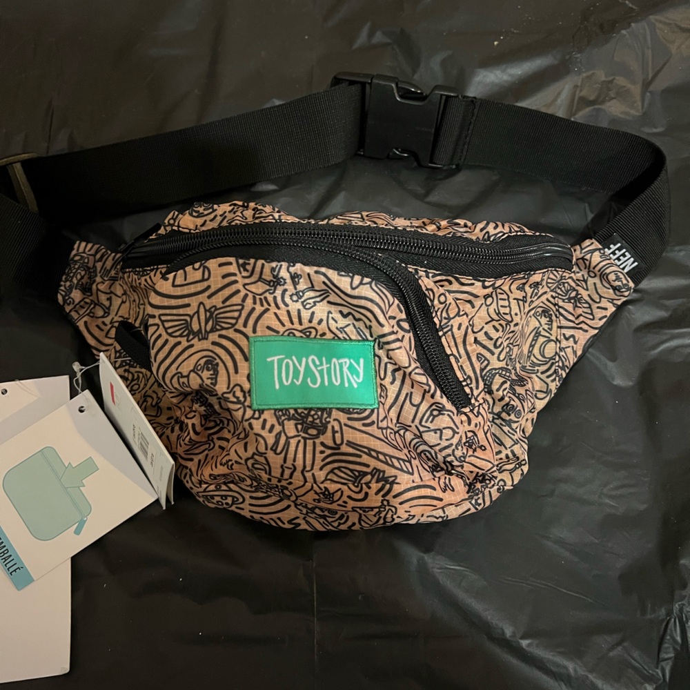 Neff Toy Story Black and Tan Waist Bag